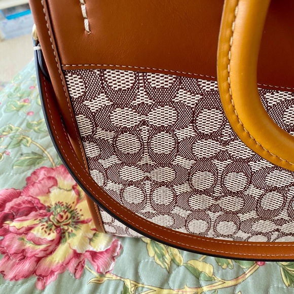 Coach Signature Jacquard Rogue Satchel 0 EUC - Picture 12 of 16